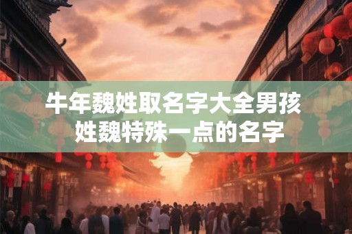 牛年魏姓取名字大全男孩  姓魏特殊一点的名字