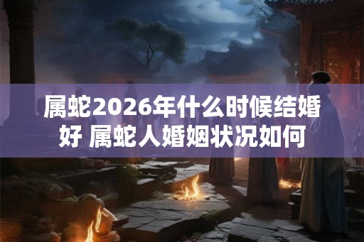 属蛇2026年什么时候结婚好 属蛇人婚姻状况如何