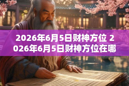 2026年6月5日财神方位 2026年6月5日财神方位在哪