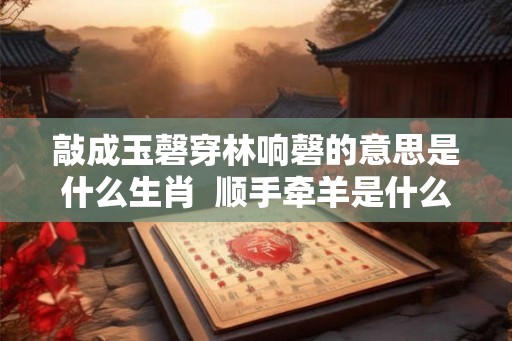 敲成玉磬穿林响磬的意思是什么生肖  顺手牵羊是什么生肖