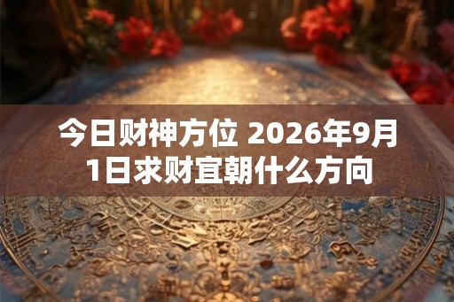 今日财神方位 2026年9月1日求财宜朝什么方向