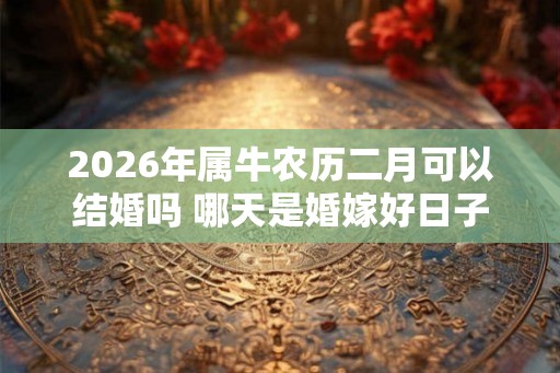2026年属牛农历二月可以结婚吗 哪天是婚嫁好日子