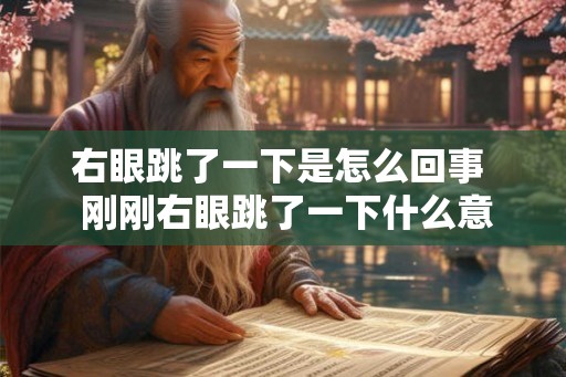 右眼跳了一下是怎么回事  刚刚右眼跳了一下什么意思