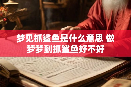 梦见抓鲨鱼是什么意思 做梦梦到抓鲨鱼好不好