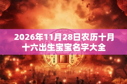 2026年11月28日农历十月十六出生宝宝名字大全