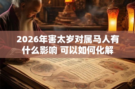 2026年害太岁对属马人有什么影响 可以如何化解