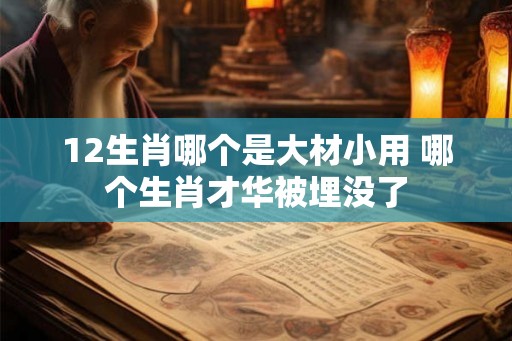 12生肖哪个是大材小用 哪个生肖才华被埋没了