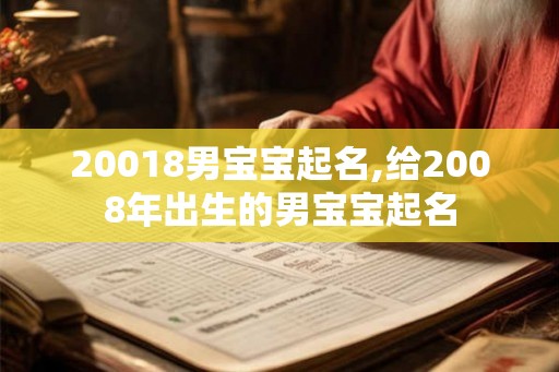 20018男宝宝起名,给2008年出生的男宝宝起名