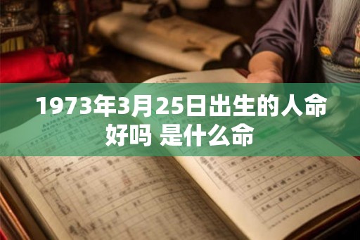 1973年3月25日出生的人命好吗 是什么命