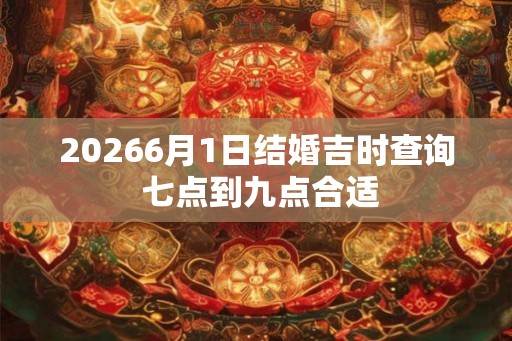 20266月1日结婚吉时查询 七点到九点合适