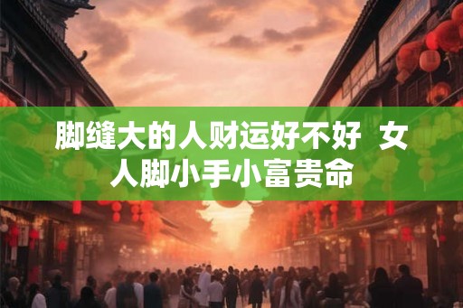 脚缝大的人财运好不好  女人脚小手小富贵命
