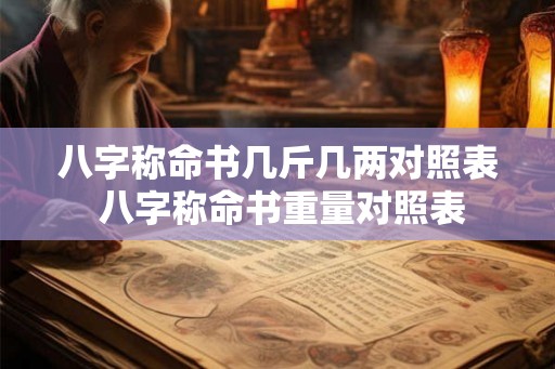 八字称命书几斤几两对照表 八字称命书重量对照表