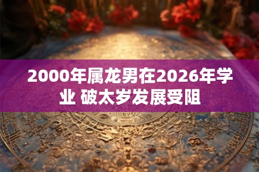 2000年属龙男在2026年学业 破太岁发展受阻