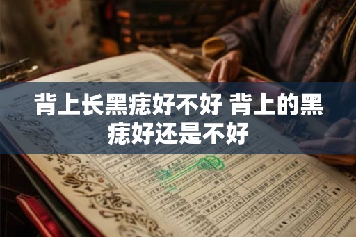 背上长黑痣好不好 背上的黑痣好还是不好 背上长黑痣好不好 背上的黑痣好还是不好