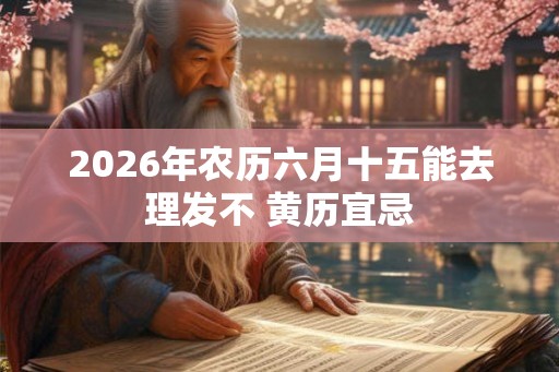 2026年农历六月十五能去理发不 黄历宜忌 2026年农历六月十五能去理发不 黄历宜忌