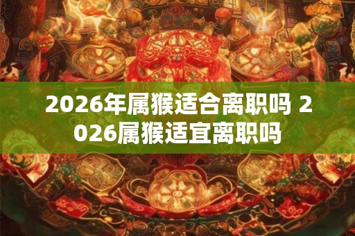 2026年属猴适合离职吗 2026属猴适宜离职吗