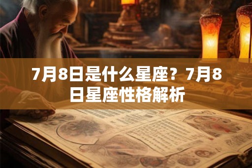 7月8日是什么星座？7月8日星座性格解析