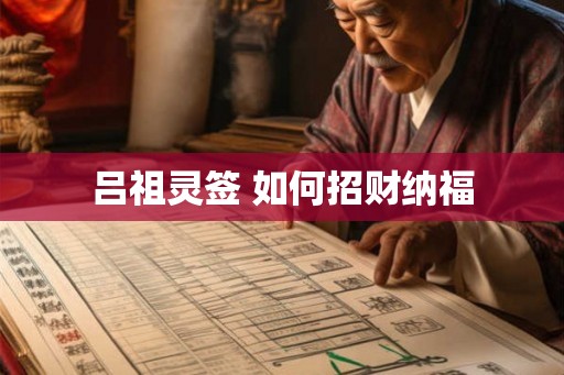 吕祖灵签 如何招财纳福