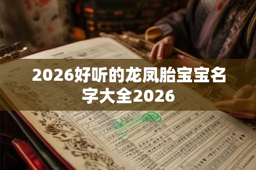 2026好听的龙凤胎宝宝名字大全2026