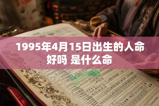 1995年4月15日出生的人命好吗 是什么命 1995年4月15日出生的人命好吗 是什么命