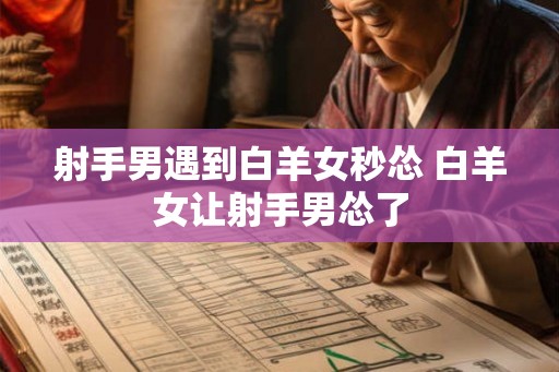 射手男遇到白羊女秒怂 白羊女让射手男怂了 射手男遇到白羊女秒怂 白羊女让射手男怂了