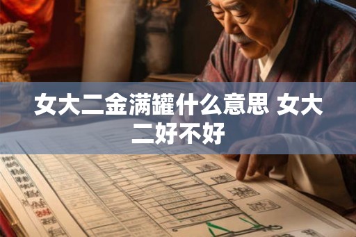 女大二金满罐什么意思 女大二好不好