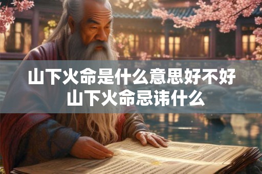 山下火命是什么意思好不好  山下火命忌讳什么