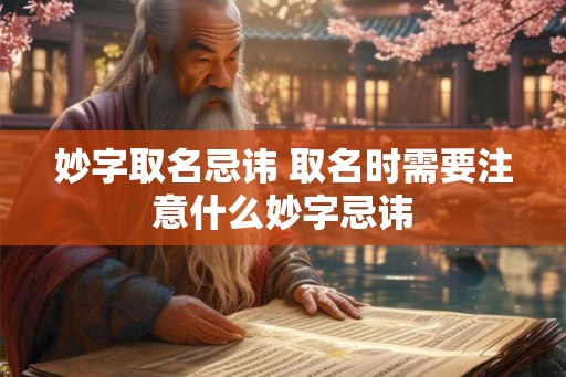 妙字取名忌讳 取名时需要注意什么妙字忌讳 妙字取名忌讳 取名时需要注意什么妙字忌讳