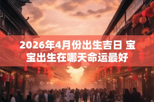 2026年4月份出生吉日 宝宝出生在哪天命运最好