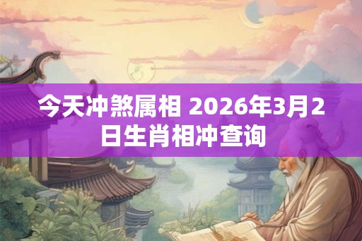 今天冲煞属相 2026年3月2日生肖相冲查询