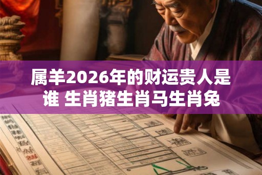 属羊2026年的财运贵人是谁 生肖猪生肖马生肖兔