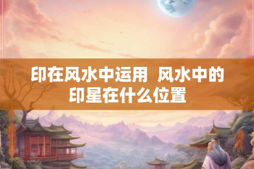 印在风水中运用  风水中的印星在什么位置