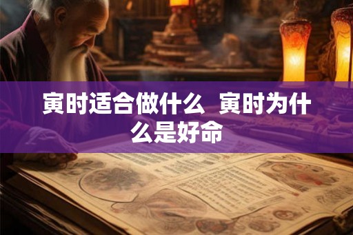 寅时适合做什么  寅时为什么是好命