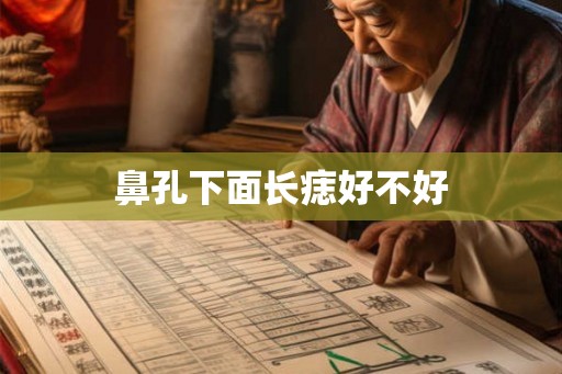 鼻孔下面长痣好不好