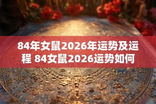 84年女鼠2026年运势及运程 84女鼠2026运势如何