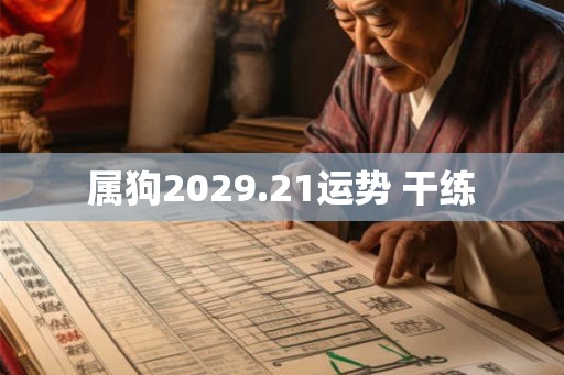 属狗2029.21运势 干练