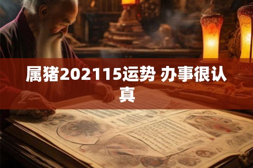 属猪202115运势 办事很认真