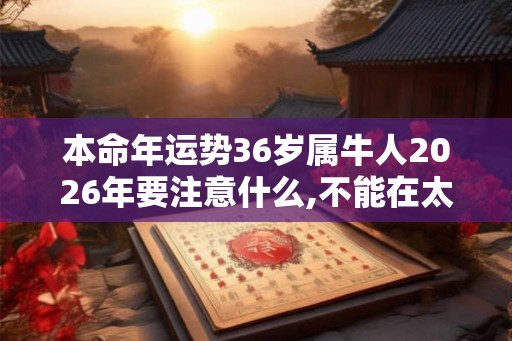 本命年运势36岁属牛人2026年要注意什么,不能在太岁方动土