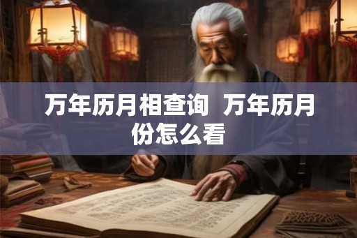 万年历月相查询  万年历月份怎么看