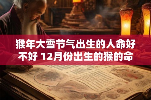 猴年大雪节气出生的人命好不好 12月份出生的猴的命理 猴年大雪节气出生的人命好不好 12月份出生的猴的命理