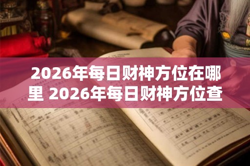 2026年每日财神方位在哪里 2026年每日财神方位查询表