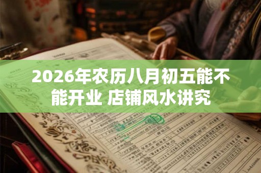 2026年农历八月初五能不能开业 店铺风水讲究
