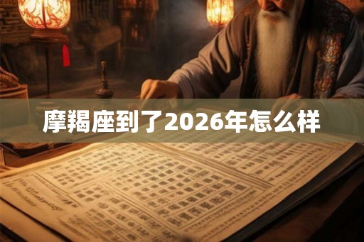 摩羯座到了2026年怎么样
