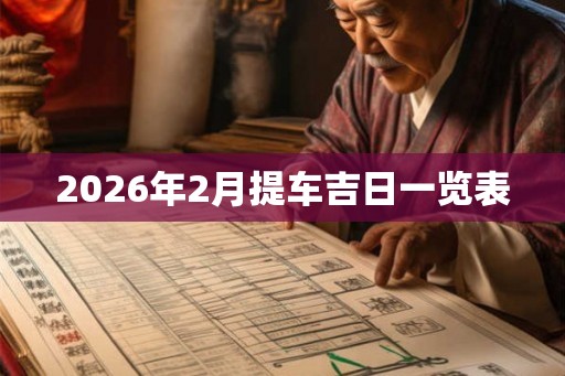 2026年2月提车吉日一览表 2026年2月提车吉日一览表