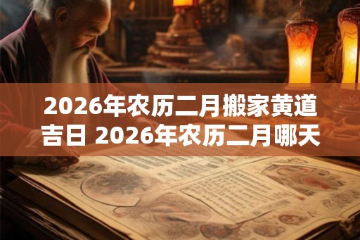 2026年农历二月搬家黄道吉日 2026年农历二月哪天搬家最好 2026年农历二月搬家黄道吉日 2026年农历二月哪天搬家最好