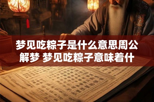 梦见吃粽子是什么意思周公解梦 梦见吃粽子意味着什么