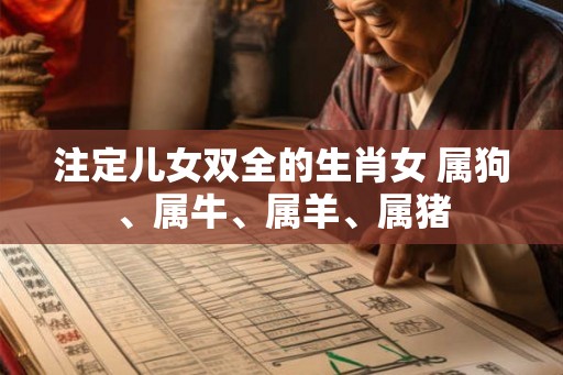 注定儿女双全的生肖女 属狗、属牛、属羊、属猪