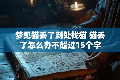 梦见猫丢了到处找猫 猫丢了怎么办不超过15个字