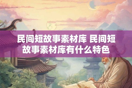 民间短故事素材库 民间短故事素材库有什么特色 民间短故事素材库 民间短故事素材库有什么特色