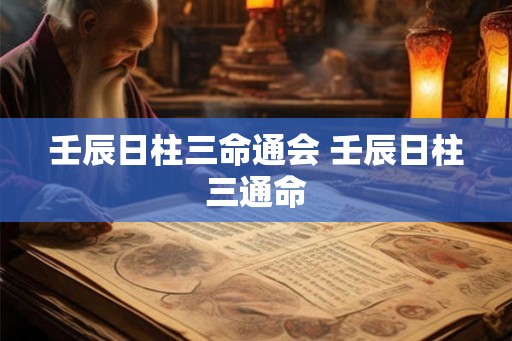 壬辰日柱三命通会 壬辰日柱三通命